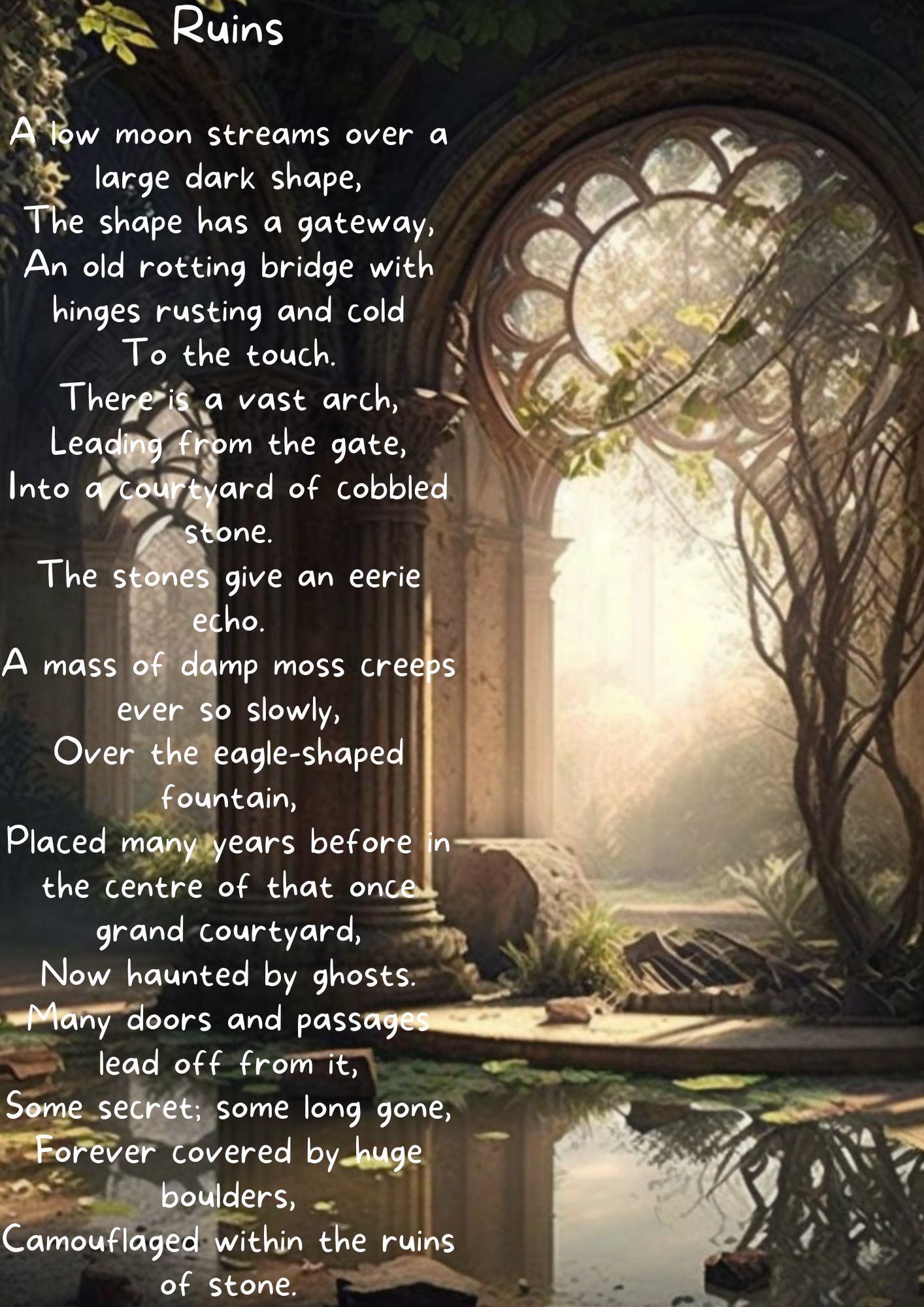 Child written poetry meets AI art.